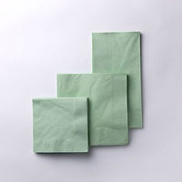 溝端紙工印刷 8ツ折ナフキン LUC-28 カラー2プライナプキン8折 グリーン 04 1ケース(2000個(50個×40))（直送品）