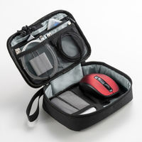 サンワサプライ トラベル小物ポーチ（W195×D135×H55mm・ブラック） INーAD11BK 1個