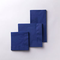 溝端紙工印刷 8ツ折ナフキン LUC-28 カラー2プライナプキン8折 フレンチブルー 13 1ケース(2000個(50個×40))（直送品）