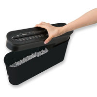 アスカ オフィス備品 クロスカットシュレッダー ブラック B08BK 1ケース(4個)（直送品）