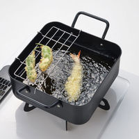 パール金属 揚げ物用品 広く使えるスクエア天ぷら鍋 20cm HB-5650 1ケース(12個)（直送品）