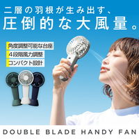 音光 ダブルブレード ハンディファン ホワイト NKD-FDF25Y-WH 1個