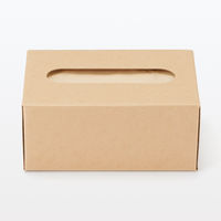 無印良品 クラフトティシューボックス 卓上用 内寸：約幅１５×奥行１０．５×高さ６ｃｍ 1セット（1個×2） 良品計画