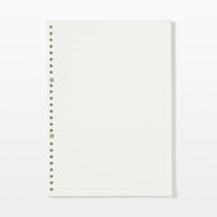 無印良品 植林木ペーパー裏うつりしにくいルーズリーフ Ｂ５(６ｍｍ横罫 ２６穴)１００枚 1セット（1袋（100枚入）×2）