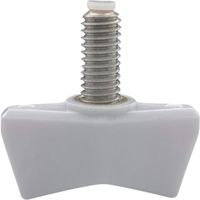 東京パーツセンター ラクテム ナイロン蝶ネジ 白 M4ー16 樹脂パッド付 BSSPW4-16 1個 679-9764（直送品）