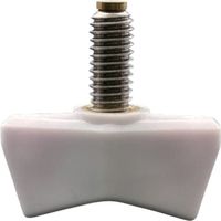 東京パーツセンター ラクテム ナイロン蝶ネジ 白 M8ー16 真鍮パッド付 BSSCW8-16 1個 680-1251（直送品）