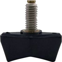 東京パーツセンター ラクテム ナイロン蝶ネジ 黒 M8ー21 真鍮パッド付 BSSCB8-21 1個 679-9773（直送品）