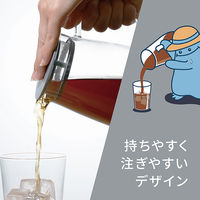 HARIO（ハリオ）冷水筒 レンジで簡単 1000ml 耐熱ガラス ダークグレー XMPー1000ーDGR 1個