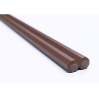 サンライフ 八角PBT箸 ブラウン 23cm 10P 1セット(10膳)