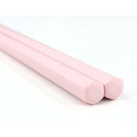 サンライフ 抗菌 彩り六角PBT箸 ピンク 23cm 10P 1セット(10膳)
