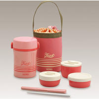 サーモス ステンレスランチジャー コーラルピンク JBC-801-CP 1個（わけあり品）