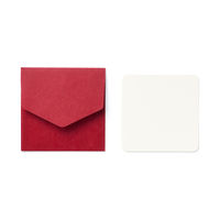 無印良品 ミニメッセージカードセット エンジ 封筒 カード 各３枚 1セット（1袋×2） 良品計画