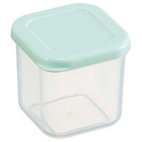 スケーター 保存容器 100ml 作り置き小分け容器セット パウダーパステル 角小4個入 グリーン 443433 1個（直送品）