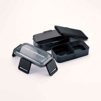 スケーター 弁当箱 2段 850ml 抗菌2段ふわっと弁当箱 シースルーブラック 451191 1個（直送品）