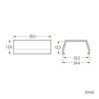 サンワサプライ  CA-KK22MW用ケーブルカバー（幅22mm、直線、ミルキーホワイト） CA-KK22MWJ（直送品）