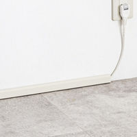 サンワサプライ  壁用ケーブルモール（幅26mm、角型、ミルキーホワイト） CA-KK26MW（直送品）