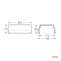 サンワサプライ  CA-KK17MW用ケーブルカバー（幅17mm、直線、ミルキーホワイト） CA-KK17MWJ（直送品）