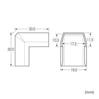 サンワサプライ  CA-KK17BK用ケーブルカバー（幅17mm、出角、ブラック） CA-KK17BKD（直送品）