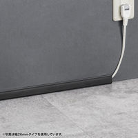 サンワサプライ  壁用ケーブルモール（幅22mm、角型、ブラック） CA-KK22BK（直送品）
