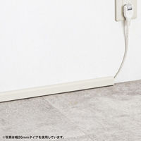 サンワサプライ  壁用ケーブルモール（幅22mm、角型、ミルキーホワイト） CA-KK22MW（直送品）