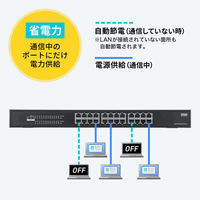 サンワサプライ  レイヤー2ギガビット対応PoEスイッチングハブ（24ポート） LAN-GIGAPOE2401（直送品）