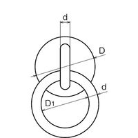 浅野金属工業 ねじ込みラウンドアイリング(アンカープラグ付)/6 AK4061 1個（直送品）