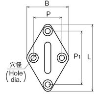 浅野金属工業 ダイアモンドリングプレート/6 AK4016 1個（直送品）