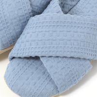 ワッフルクロスルームサンダル Ｍ(23～25cm) ライトブルー LAKOLE/ラコレ