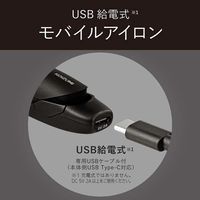 小泉成器 USB給電式ストレートアイロン KHS-8560/K 1台