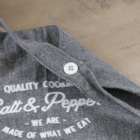 不二貿易 お手伝いエプロン Salt&Pepper チャコール 71953 1枚