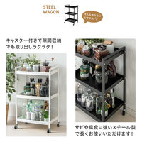 武田コーポレーション キャスター付きスチールワゴン K3-CR30BK 1個