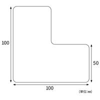 ヒサゴ フロアシール区画表示用L型白 SR053 1個