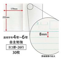 アピカ スクールキッズ 自主勉強 ヨコ26行 SL726J 1セット(1冊×5)（直送品）
