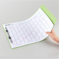 プラス フラットファイル2つ折り No.025F A4S 緑 1セット(1冊×5)（直送品）