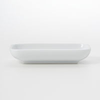 無印良品 白磁長角皿 小 約幅１１×奥行６．５×高さ２ｃｍ 1セット（1個×2） 良品計画