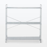 無印良品 中でも外でも使えるワイヤーラック ３段 約幅８４×奥行３０．５×高さ８９．１ｃｍ 良品計画