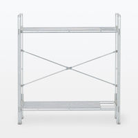 無印良品 中でも外でも使えるワイヤーラック ミニ 約幅４８．５×奥行２７．５×高さ５２．５ｃｍ 良品計画