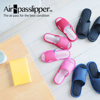 オクムラ エアパスインソールスリッパ 通気性 快適  Lサイズ ブラック AAAA6005BK 1足