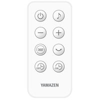 YAMAZEN 20cm DCサーキュレーター 360度首振り リモコン お手入れ簡単 全分解 YAR-CD204(W) 1台