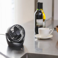 トップランド 卓上扇風機 羽根径9cm 風量5段階 360度角度調整 ブラック SF-CC25BK 1台