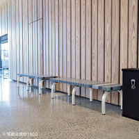 【軒先渡し】テラモト BC3020128 ホームベンチ　１２００　灰 1台（直送品）