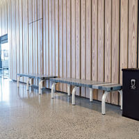 【軒先渡し】テラモト BC3020188 ホームベンチ　１８００　灰 1台（直送品）