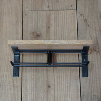 ポッシュリビング トイレットペーパーホルダー ダブル ホワイト W29×D11×H10cm マンゴーウッド/アイアン 41393 1個（直送品）