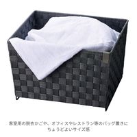 サンリツ KLEANE ZERO抗菌PPバンド素材の客室用脱衣かご、鞄置き グレー 　1セット（3個）