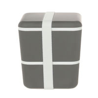 2段スクエアランチボックス ダークグレー LAKOLE/ラコレ