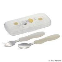 リッチェル ピーナッツ コレクション おはし持ちスプーン・フォーク ケース付 4945680206204 1組（直送品）