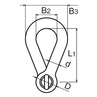 浅野金属工業 ツイストシャックル/8 AK2083 1セット(3個)（直送品）