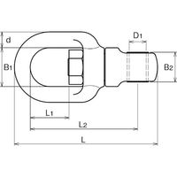 浅野金属工業 スイベルJSC/13 AK14016 1セット(3個)（直送品）