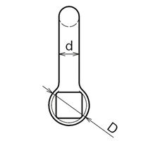 浅野金属工業 角頭シャックル/8 AK2063 1セット(10個)（直送品）