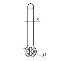 浅野金属工業 ロングシャックル/10 AK2041 1個（直送品）